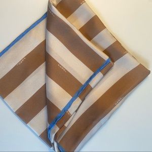 Full set fendi brown striped scarf
